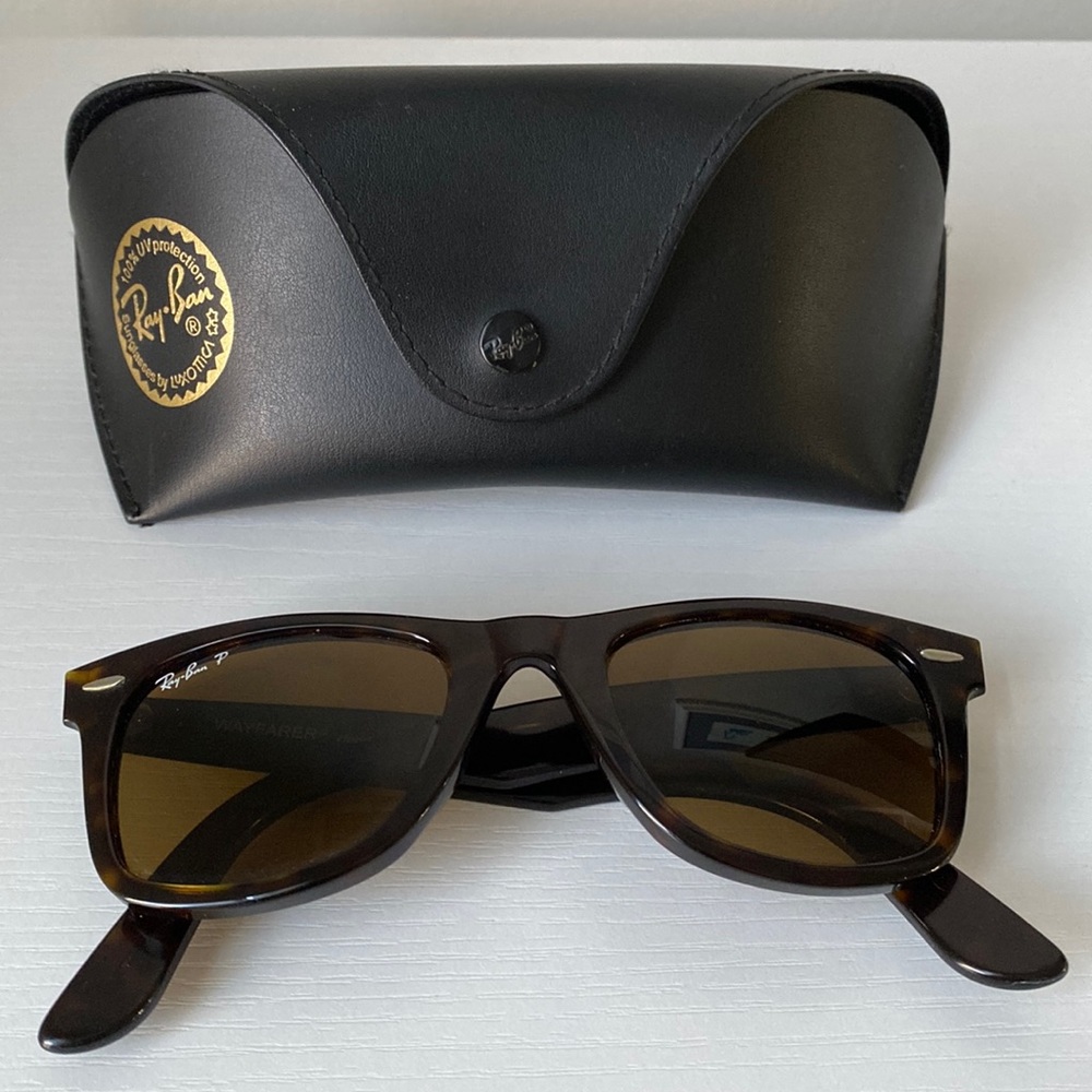 RayBan Polarized Wayfarer RB 2140 Tortoise Made in Italy